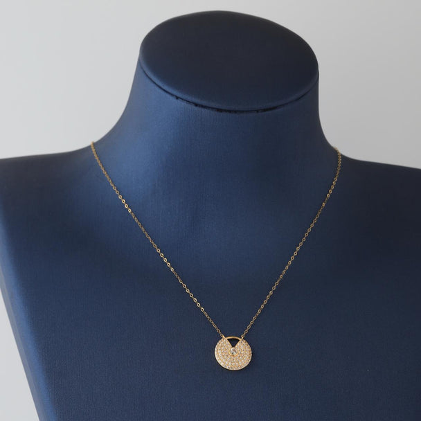 Delicate Cartier Style Necklace 21K Gold
