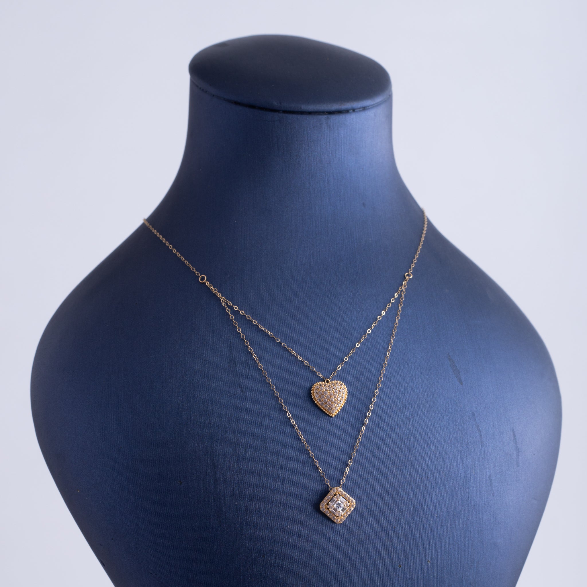 Edouble Layer Necklace 18K Gold