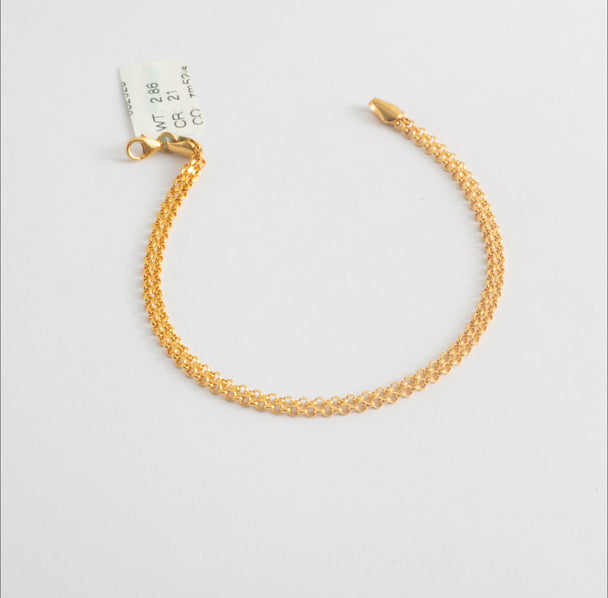Flat Bracelet 21K Gold
