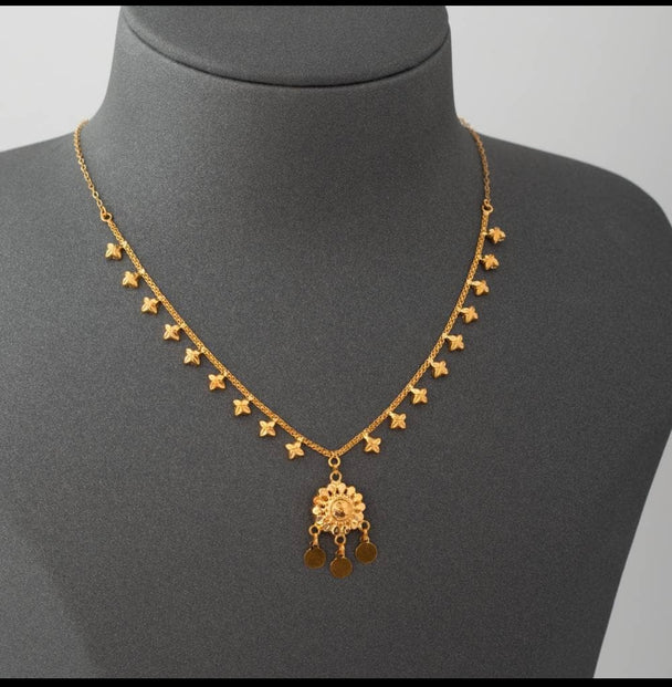 Flower Necklaces Jabers 21K Gold
