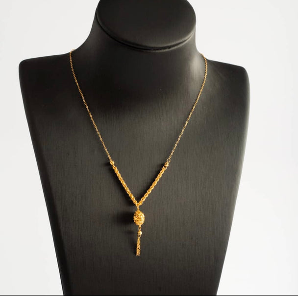 Gold Chain Knot Necklace 21K