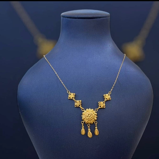 Gold Pendant Necklace Jabers 21K