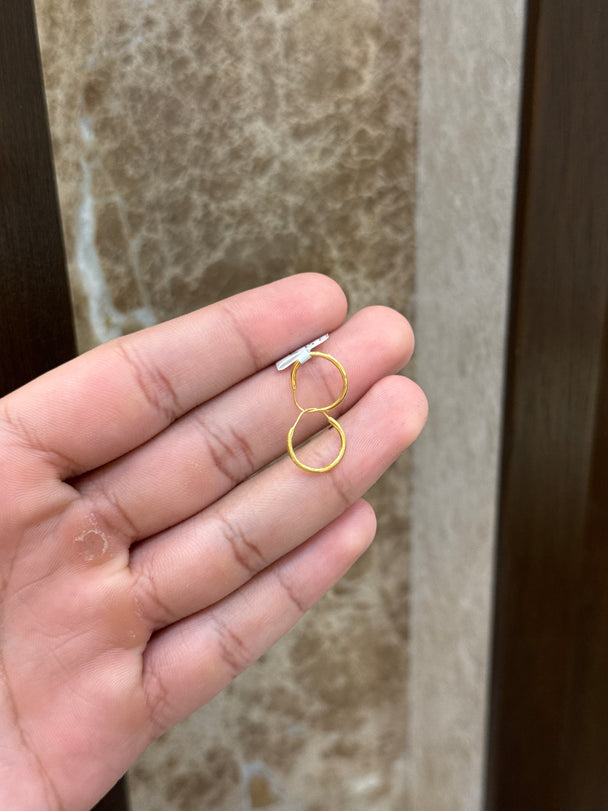 Hoop Earrings 21K Gold