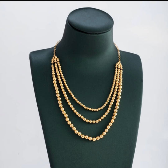 Long Chain Necklace 3 Line 21K