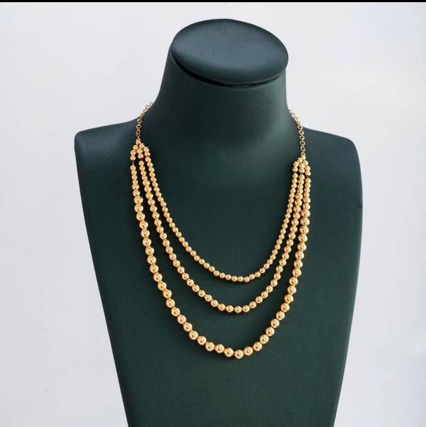 Long Chain Necklace 3 Line 21K