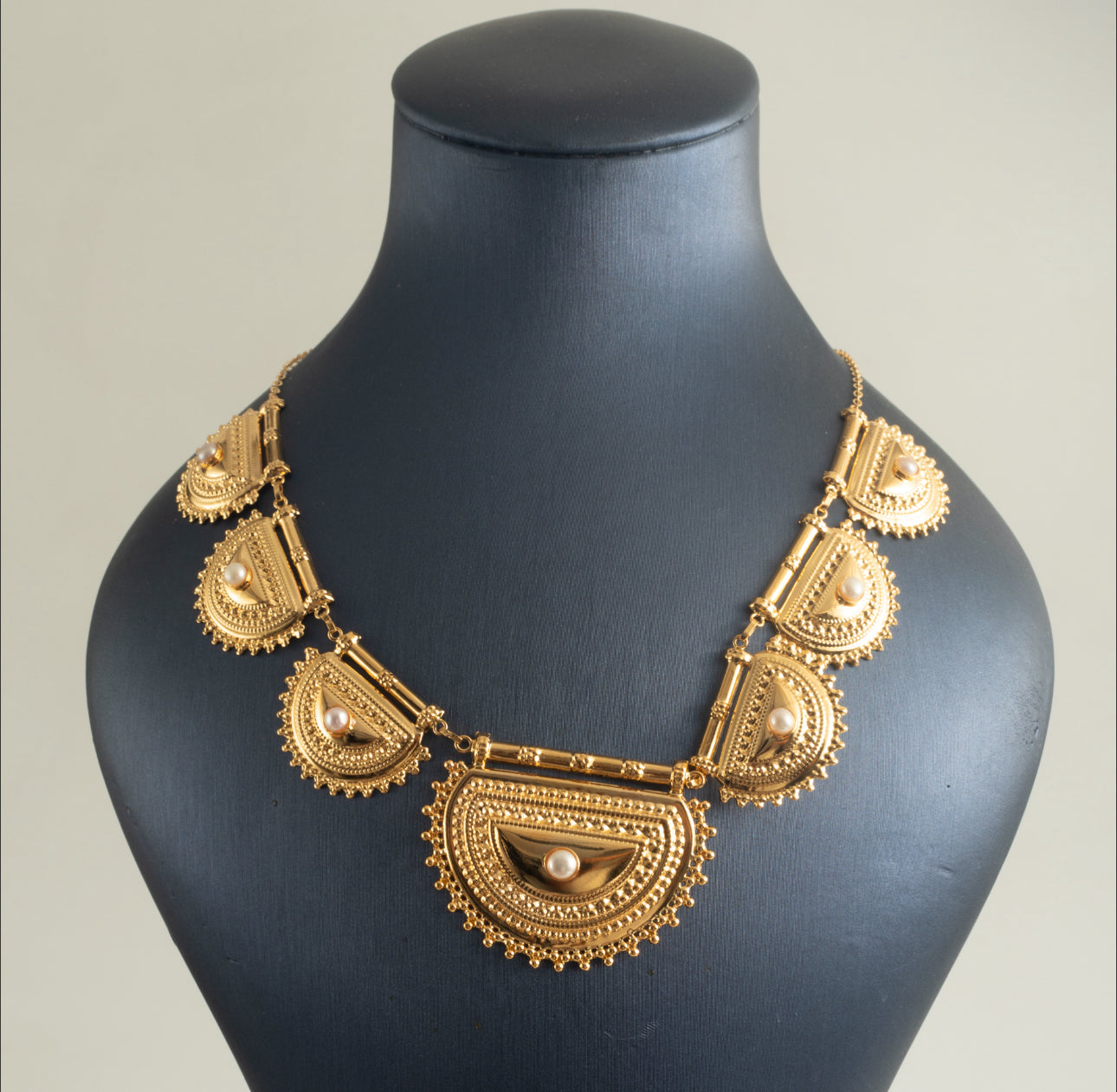 Pearl Burqa Necklace 21K Gold