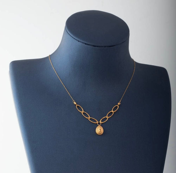 Rose Gold Necklace 21K Gold