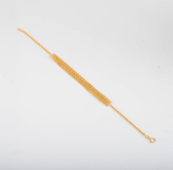 The flat and twisted bracelet 21K Gold