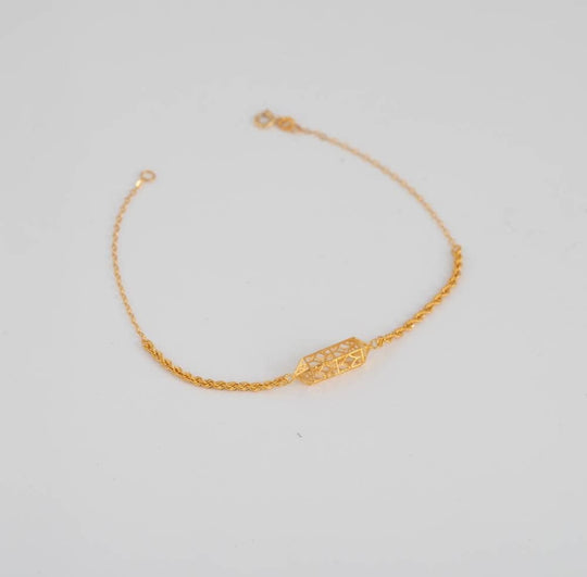 Trendy Rose Gold Bracelet 21K