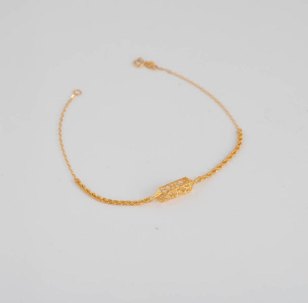Trendy Rose Gold Bracelet 21K