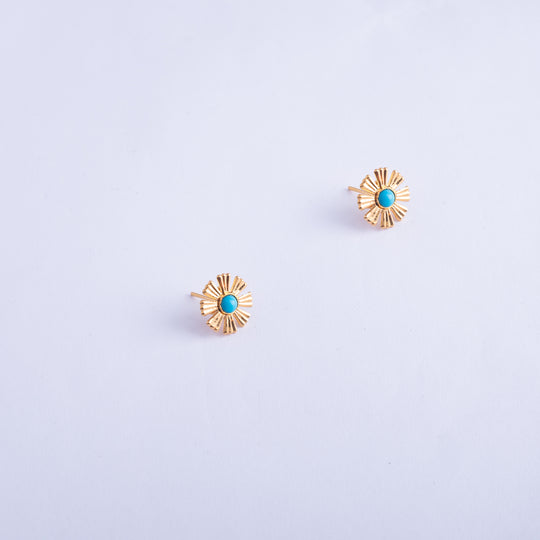 Turqoise Chamois Earring 21K 