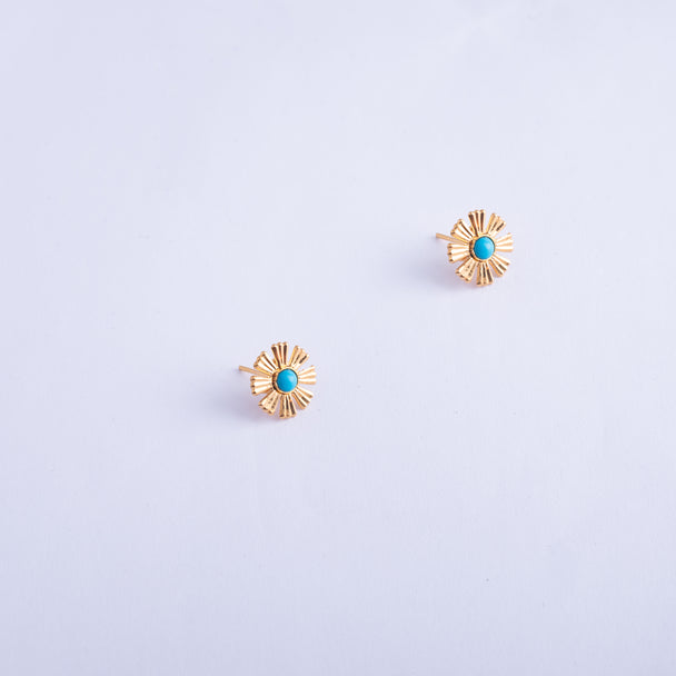 Turqoise Chamois Earring 21K 
