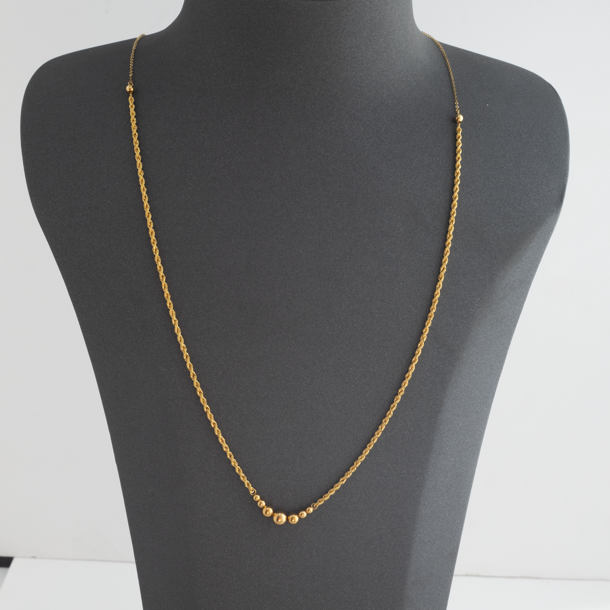 Twisted Long chain 21K Gold