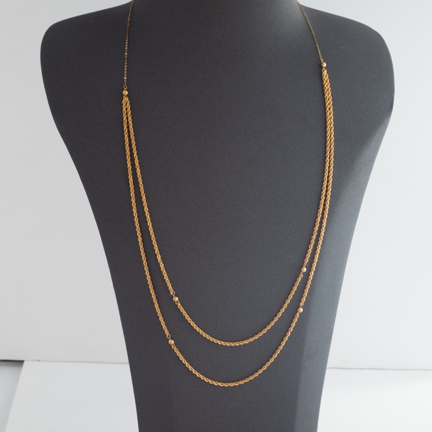 Twisted Longchain 21K Gold