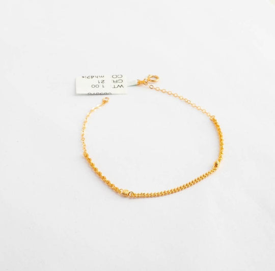 gold rope bracelet 21k