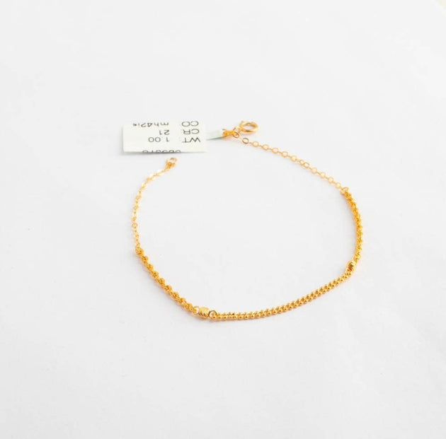 gold rope bracelet 21k