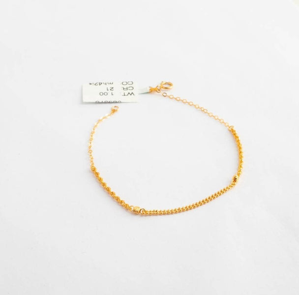 gold rope bracelet 21k